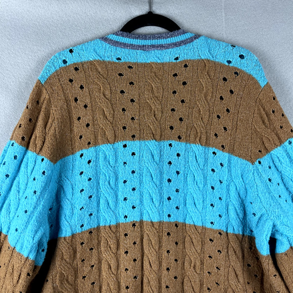 Torrid Henley Sweater Womens 3X Striped Embroidery V Neck Soft Cozy Colorful - Picture 12 of 15